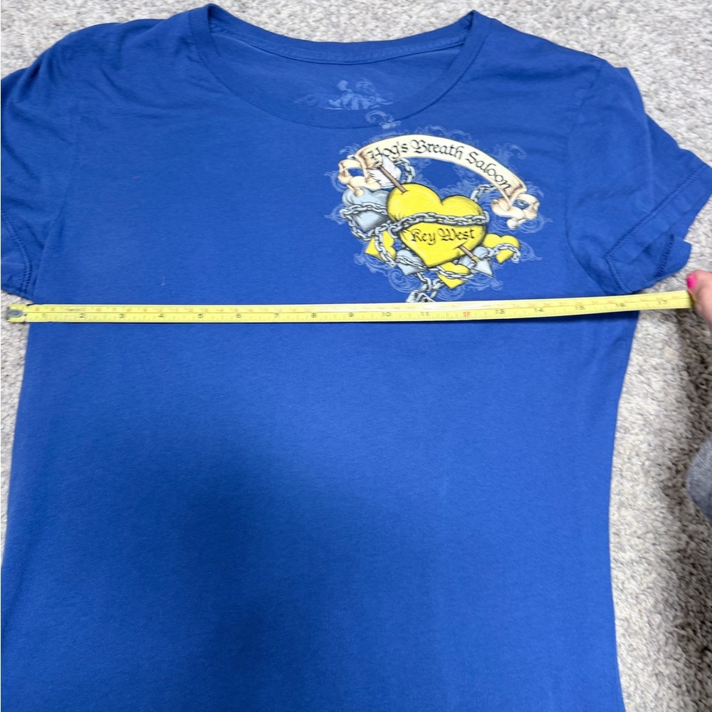 Hog’s Breath Saloon Key West Blue Baby Tee USA XL Y2K - Picture 7 of 10